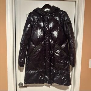 Andrew Marc Shiny Black Puffer Jacket
